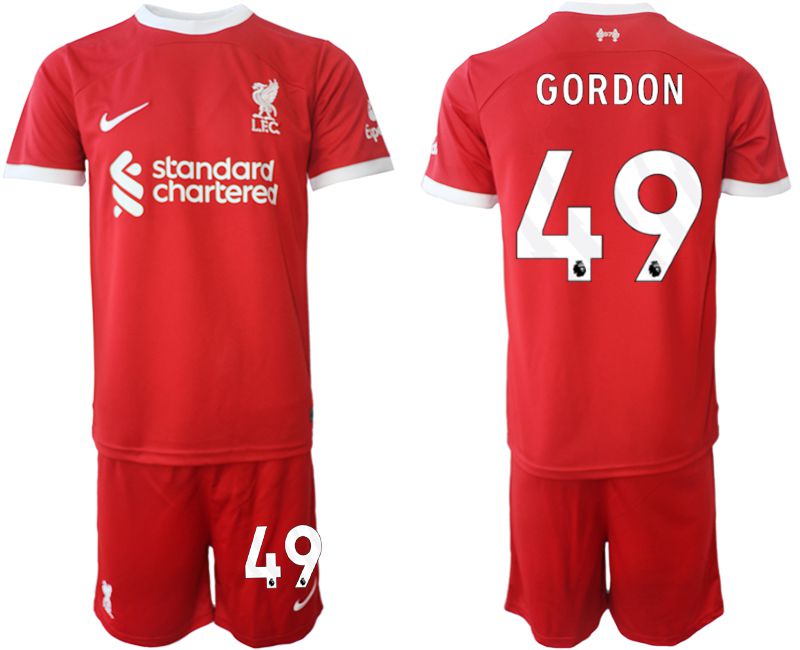 Men 2023-2024 Club Liverpool home red 49 Soccer Jersey